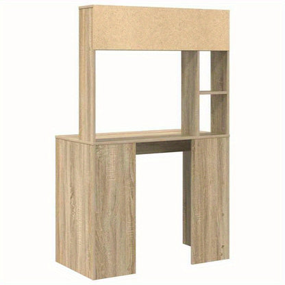 Bureau – Computertafel – Kantoortafel – Schrijftafel – Werkbureau – Sonoma Eiken – Houten Bureau Met Opbergruimte – Compact 91x50x149 cm – Duurzaam En Stevig Ontwerp