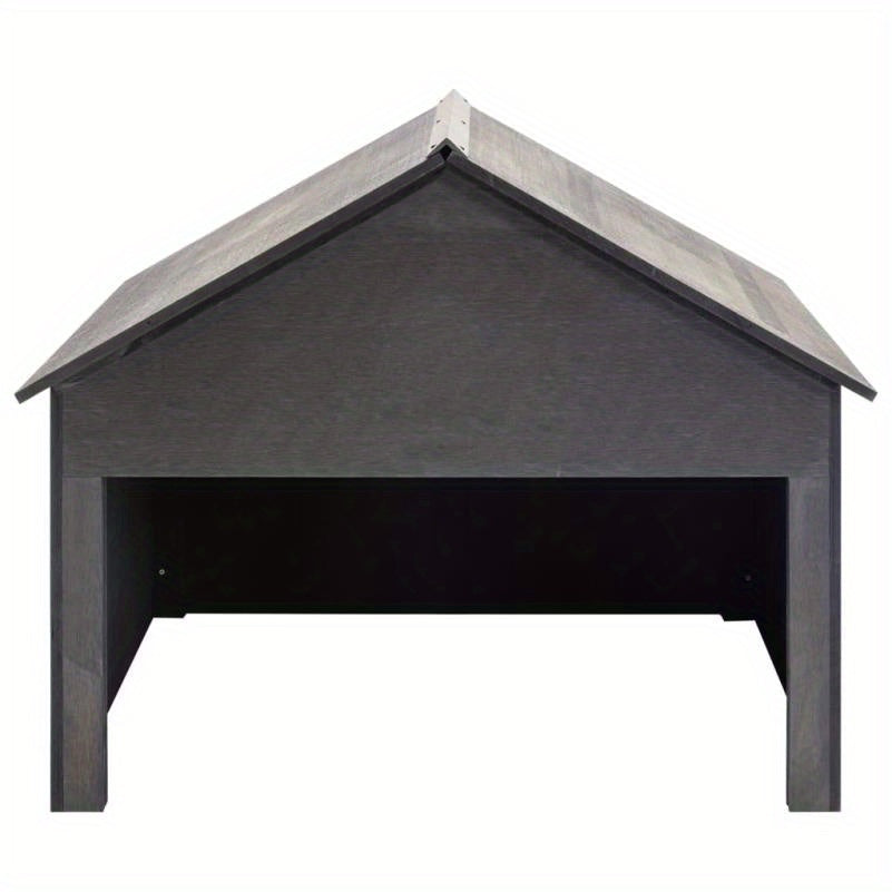 Grijze Tuintafel – Buiten Tafel – Tuinmeubel – Terrastafel – Balkonmeubel – Weerbestendig WPC – Stevig Metalen Frame 80x80x70 cm
