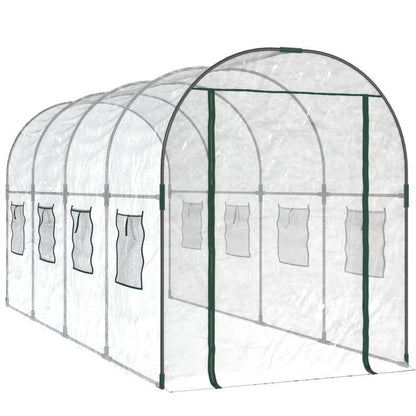 Serre – Tuinkas – Kweekkas – Broeikas – Plantenkas – Transparant PVC – Stalen Frame – Afmeting 160x400x190 cm
