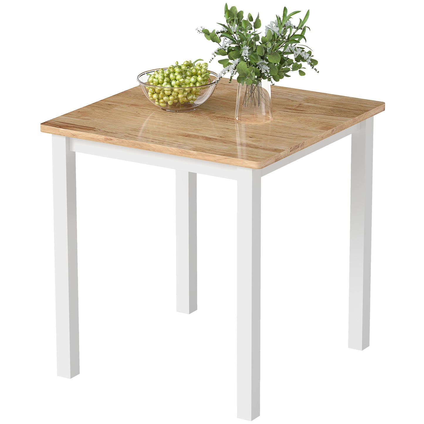 Eettafel – Tafel – Meubel – Klaptafel – Eethoek – Rubberhout – Compact 69x69 cm – Stevig en Duurzaam