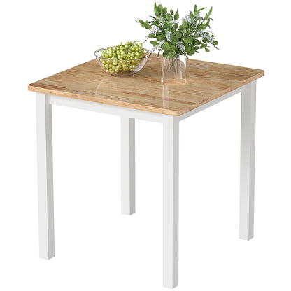 Eettafel – Tafel – Meubel – Klaptafel – Eethoek – Rubberhout – Compact 69x69 cm – Stevig en Duurzaam