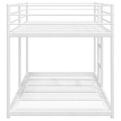 Hoogslaper – Stapelbed – Kinderbed – Mezzanine – Zolderbed – Wit – Stalen Frame – 75x190 cm