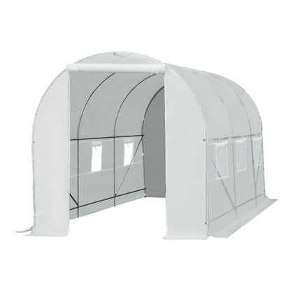 Kweekkas – Broeikas – Tuinkas – Foliekas – Walk-In Kas – Stevig Metalen Frame – 445x200x200 cm – UV-Bestendig PE Plastic