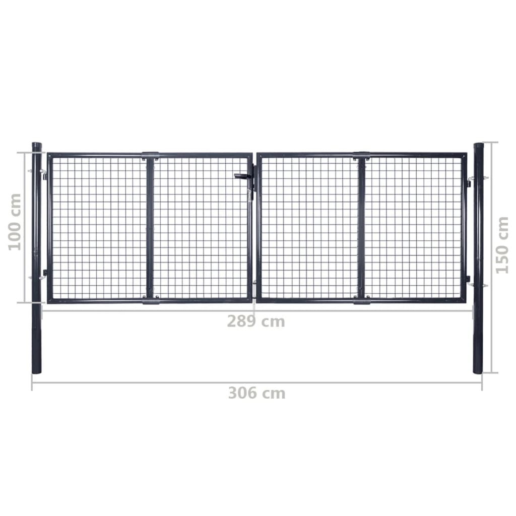 Tuinpoort – Tuinhek – Tuindeur – Erfafscheiding – Gaaspaneel – 100 cm Breed – Gegalvaniseerd Staal – Roestbestendig