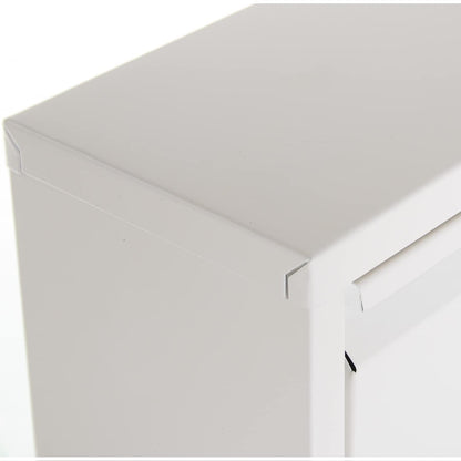 d'casa Metalen schoenenkast met 5 fronten, wit, 50 x 16 x 169 cm.