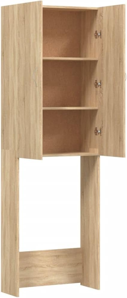 vidaXL Washing Machine Cabinet 64x25.5x190 cm Sonoma Oak Color