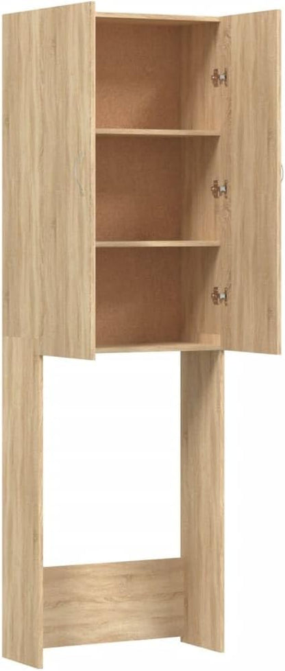 vidaXL Washing Machine Cabinet 64x25.5x190 cm Sonoma Oak Color