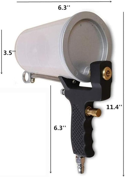 Gelcoat Spuitpistool – Luchtspuitpistool – Handheld Spuitpistool – Gelcoat Spraygun – Doe-het-zelf Spuitpistool – Variabele Trigger – 3 mm Messing Mondstuk – 2 x 1000 ml Kunststof Kruik