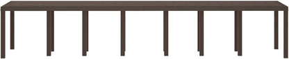 Tuinstafel – Eettafel – Buitenmeubel – Tuinmeubel – Terrastafel – Rechthoekig Design – Weerbestendig Poly Rattan – Stevig Stalen Frame – 400 x 100 cm