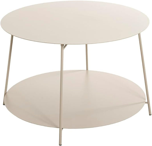HAKU Bijzettafel, grijs (kasjmier grijs), metaal - afmetingen: H 40 x Ø 65 cm, stijl: modern