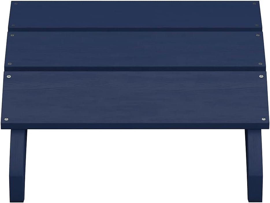 Flash Furniture Sawyer Binnen/Buiten Commerciële Grade Adirondack Ottomaanse - Navy All-Weather Adirondack-stijl voetsteun