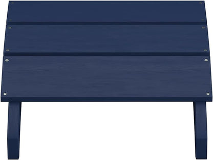 Flash Furniture Sawyer Binnen/Buiten Commerciële Grade Adirondack Ottomaanse - Navy All-Weather Adirondack-stijl voetsteun