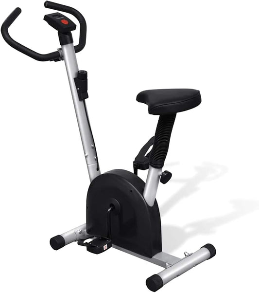 Hometrainer – Fitnessfiets – Cardiofiets – Fitnessapparaat – Hometrainerfiets – Compact Formaat – Verstelbaar Zadel – Stil Bandoverdrachtssysteem – Draagvermogen 100 kg – Zwart