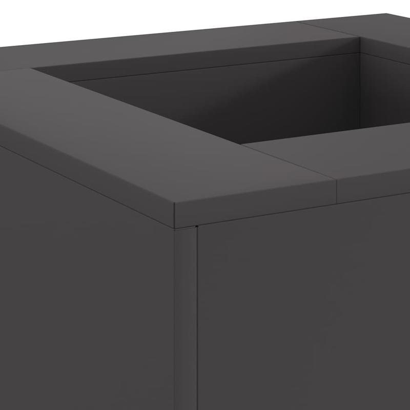 Heavy-Duty Metal Fire Pit - Outdoor Fireplace with Built-in Lighter, 60x60x30cm Rectangular Fire Pit for Patio, Deck, Backyard, Fire Pit for Camping