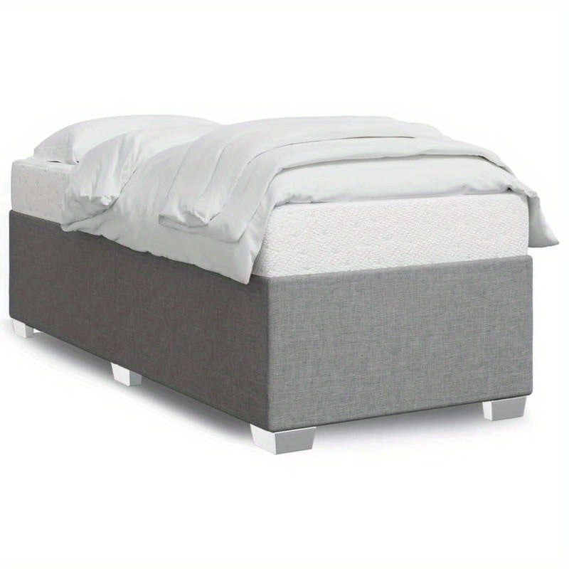 Bed frame without Mattress Grigio Chiaro 90x200cm Tissue Practical, removable, suitable for all seasons