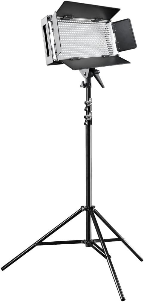 Dimbare LED-vlaklamp incl. lampstatief – Videolicht – Lichtpaneel – Studiolamp – Fotolamp – Flikkervrij – 5600K Daglichtkleur