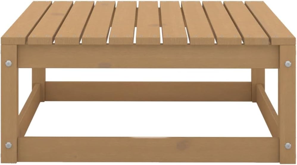 Lounge garden furniture set balcony furniture set garden lounge set garden stool 70x70x30cm honey brown solid pine - QUORE