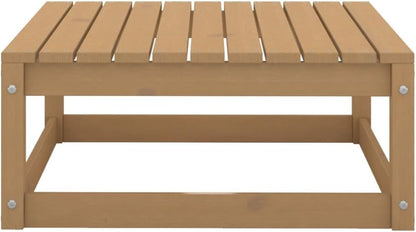 Lounge garden furniture set balcony furniture set garden lounge set garden stool 70x70x30cm honey brown solid pine - QUORE