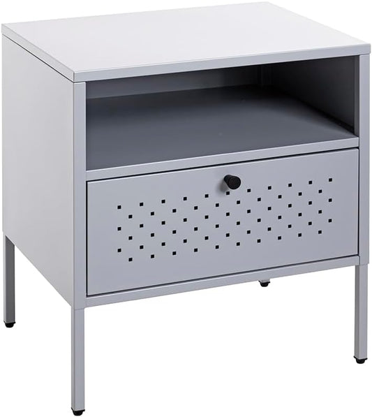 HAKU Console grijs, metaal - Maat: B 45 cm x H 50 cm x D 35 cm, Stijl: Modern