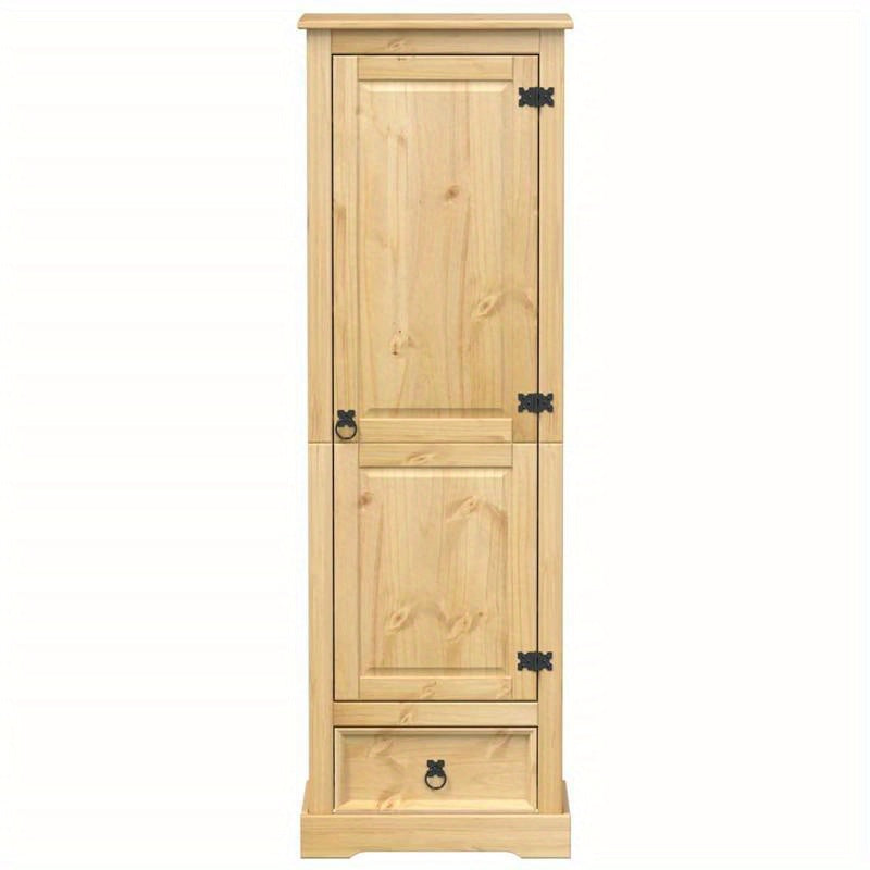 Linnenkast – Kledingkast – Garderobekast – Opbergkast – Vintage Kast – Massief Grenenhout – Compact Formaat 55x38x170 cm