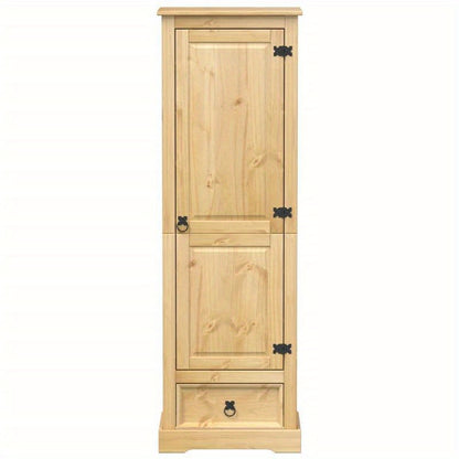 Linnenkast – Kledingkast – Garderobekast – Opbergkast – Vintage Kast – Massief Grenenhout – Compact Formaat 55x38x170 cm