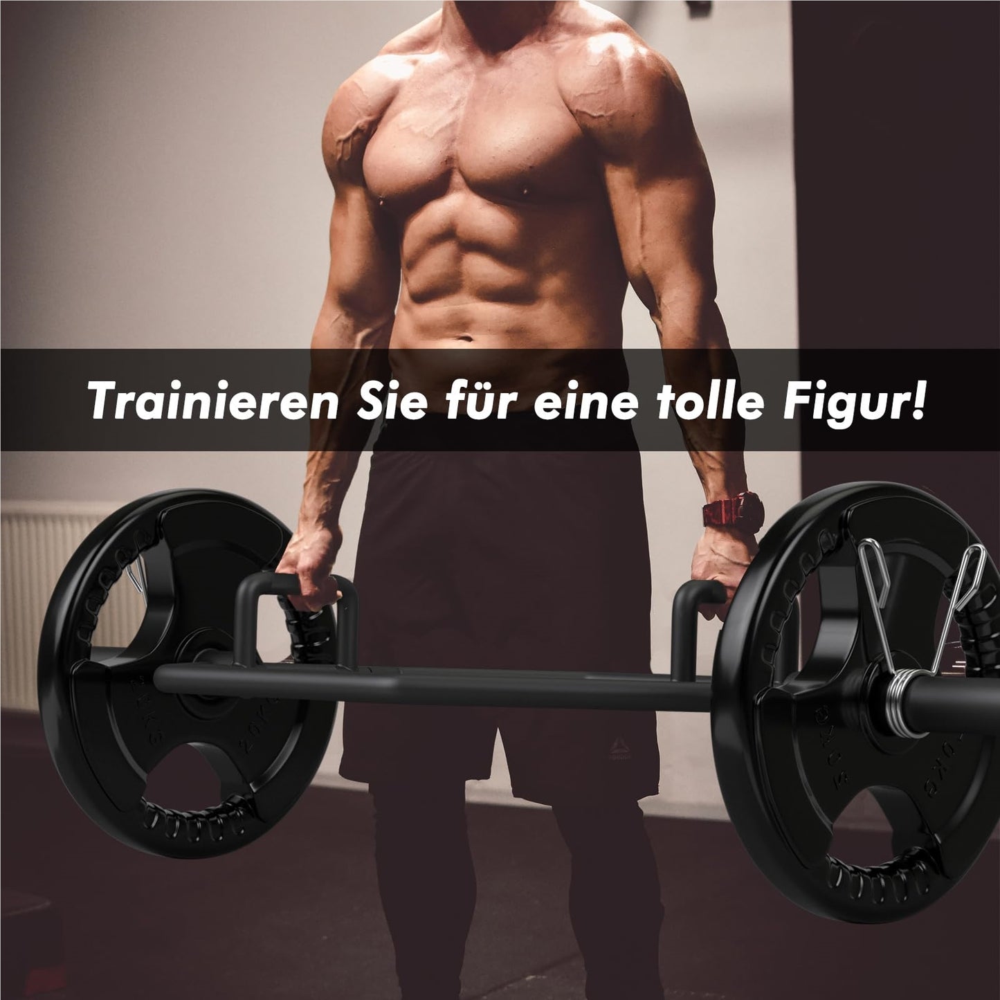 Trap Bar – Hex Bar – Halterstang – Olympische Bar – Shrug Bar – Vouwbare Handgrepen – Massief Staal – 363 Kg Belastbaar