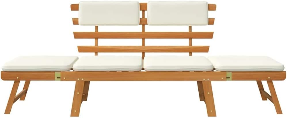 vidaXL Solid Acacia Wood Sunbed/Garden Bench Garden Furniture Sun Lounger Sun Bed Sofa