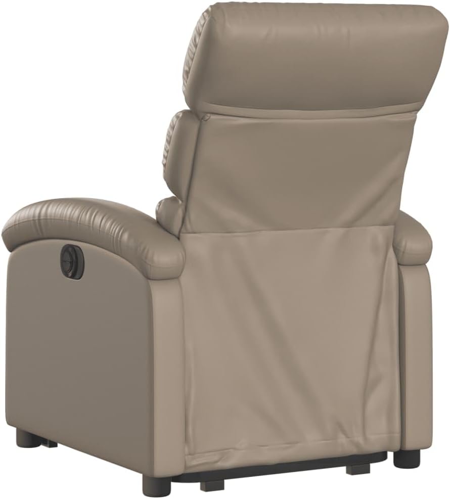 Cappuccino 3204046 fauteuil, met rugleuning, van kunstleer, meubelstuk voor woonkamer, fauteuil, relaxstoel, stoel voor slaapkamer - QUORE