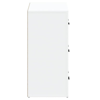 Dressoir – Kast – Opbergkast – Ladekast – Commode – Set Van 2 – Wit Bewerkt Hout – Stijlvol En Praktisch