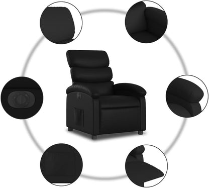 Elektrische Relaxstoel – Ligstoel – TV-Stoel – Relaxfauteuil – Verstelbare Stoel – Kunstleer – 135 Graden Kanteling – Stabiel Houten Metalen Frame