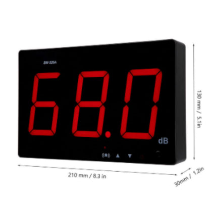 Geluidsniveaumeter, SW-525A wandmontage LCD-scherm digitale geluidsniveaumeter USB 30-130dB