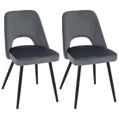Eetkamerstoel – Stoel – Kuipstoel – Keukenstoel – Woonkamerstoel – Gestoffeerd – Metalen Onderstel – Zithoogte 51 cm – Max. Draagvermogen 150 kg