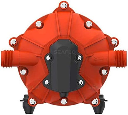 LIGHTEU®, Seaflo DC 12V 18.9LPM 4.2 Bar 55S Zware Zelf Aanzuigend met Bypass On Demand Water Membraanpomp voor RV, Jacht, Tuin, Camper