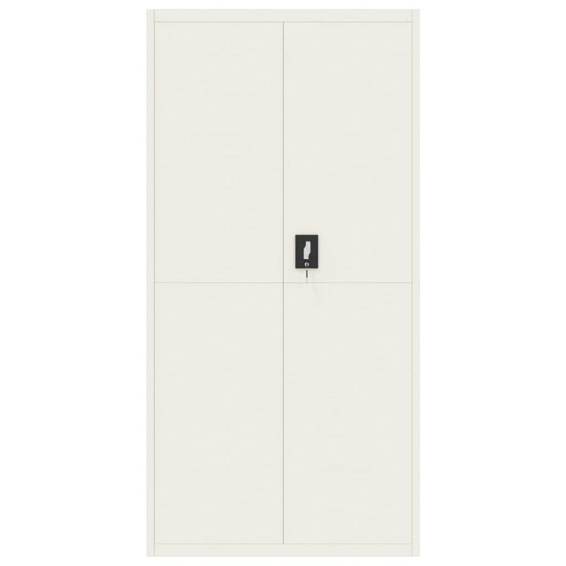 Archiefkast – Dossierkast – Ladenkast – Opbergkast – Documentenkast – Wit Stalen Design – Ruime Indeling 90x40x180 cm