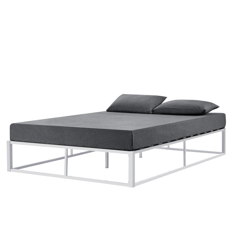 Bedframe – Metalen Bed – Bedframe Met Lattenbodem – Stabiel Bed – Tweepersoonsbed – Zwart – Stevig Gecoat Staal – Onderhoudsvriendelijk