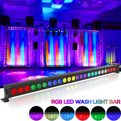 LED Disco Lamp – Discolamp – Feestverlichting – Podiumverlichting – DJ Licht – 2 Stuks 24 LED RGB – 120W Vermogen Met DMX Aansturing