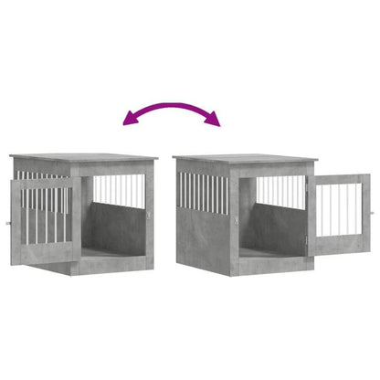 Hondenkennel – Hondenren – Buitenkennel – Tuinkennel – Meubelstijl Kennel Grijs – Weerbestendig Hout – Betonlook Afwerking 64,5x80x71 cm