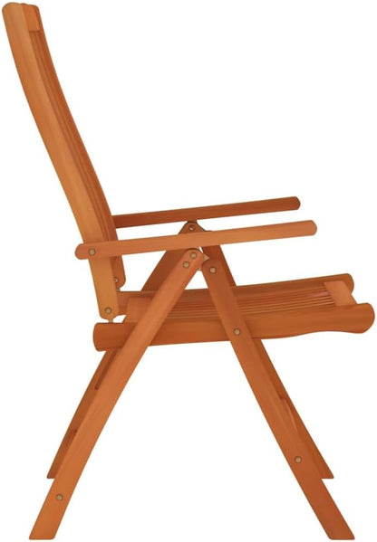 vidaXL Garden chairs 4 pcs collapsible solid eucalyptus wood