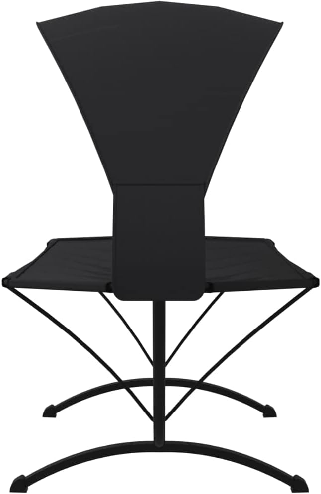 Sunbath, Outdoor Sun Lounger with Sun Canopy, Black, Steel and Oxford Fabric, Outdoor Sun Lounger, Beach Lounger, Relax Chair for Garden, Patio, Balcony, Camping - QUORE
