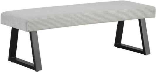 B&D home Dolce 11304-140-LIGR 140 cm Padded Dining Bench for Dining Room, Wardrobe, Kitchen, Industrial Modern Design, Light Grey, 140 cm - QUORE