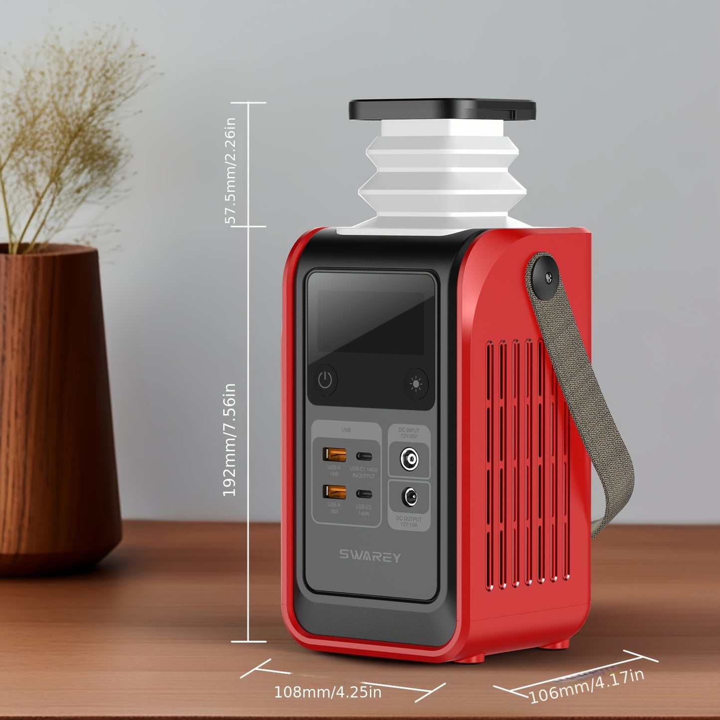 Powerbank – Power Station – Zonne-Generator – Draagbare Batterij – Camping Accu – 192Wh LiFePO4 Batterij – 140W USB-C Snelladen