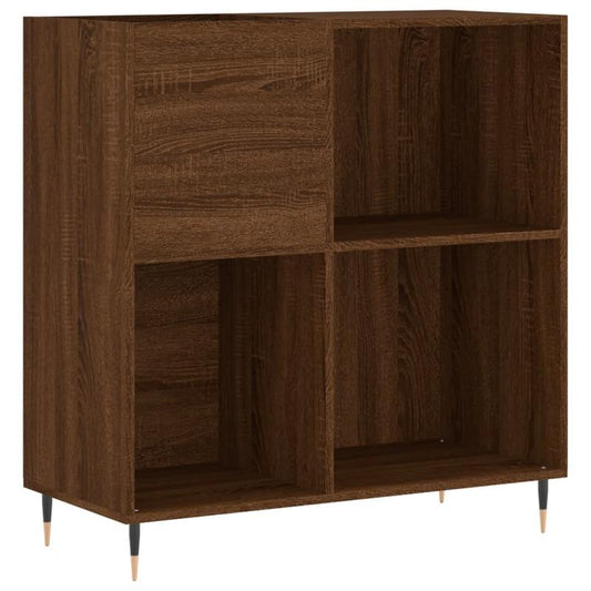 Platenspelerstandaard – Vinylmeubel – Platenkast – Audio Meubel – Bruin Eikenhout – Stevig Multiplex – 84,5x38x89 cm