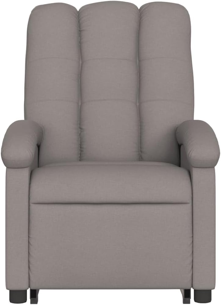 Elektrische Stoel – Kantelbare Stoel – Fauteuil – Loungestoel – Relaxstoel – Taupe Stof – Elektrische Heffunctie – Verstelbare Rugleuning en Voetensteun