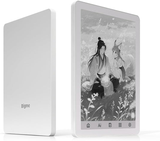 Bigme B6 6-inch E-Paper-tablet, Mini E-Book-Reader, Android 14 met 4 GB + 64 GB geheugen, wit