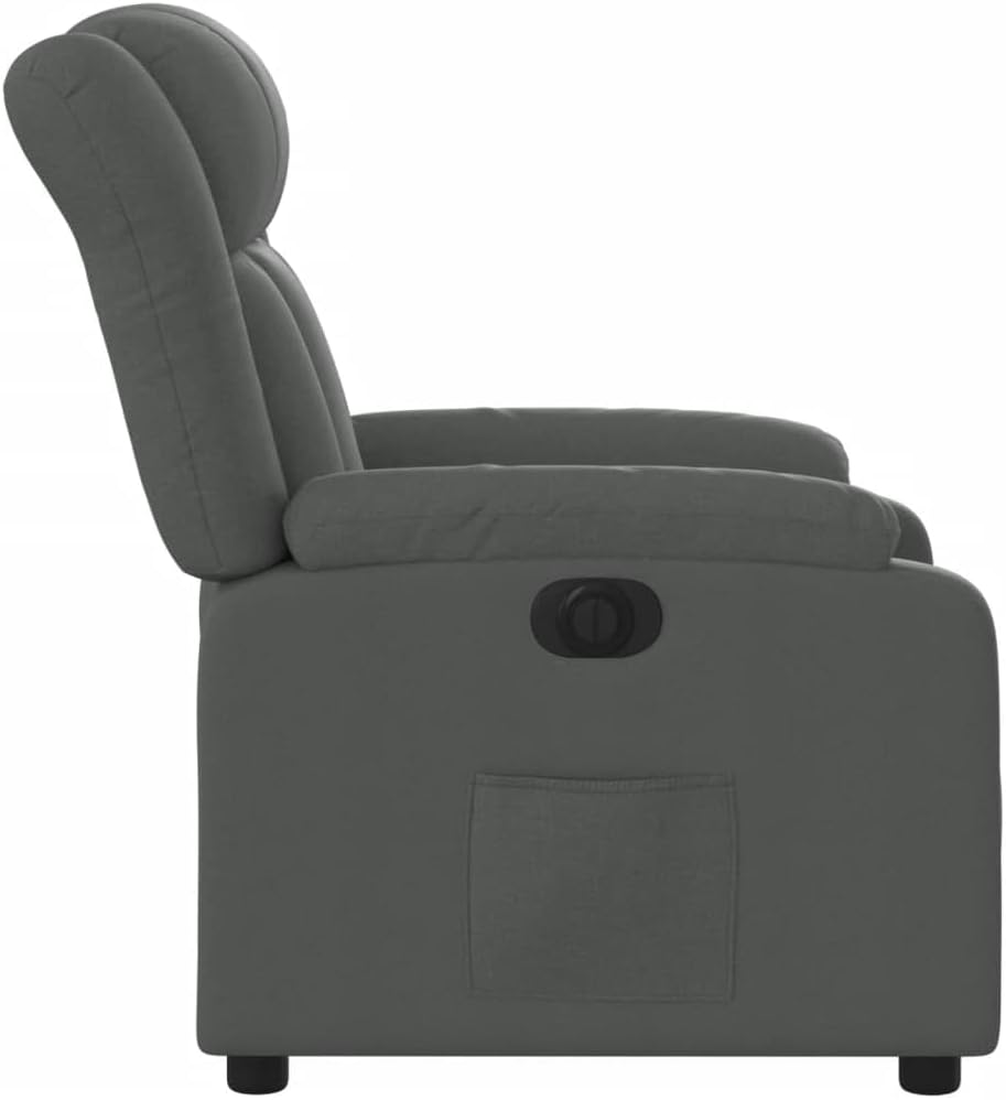 Elektrische Massagestoel, Fauteuil, Verstelbare Rugleuning, Voetsteun, Tv-Stoel, Relaxstoel met Ligfunctie, Ligstoel, Gestoffeerde Stoel, Fauteuil (lichtgrijs) (Donkergrijs #13)