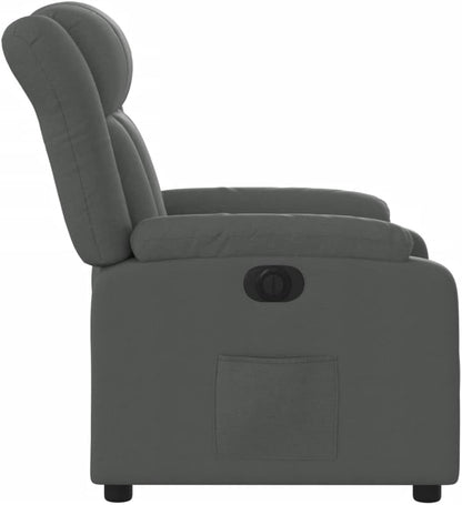 Elektrische Massagestoel, Fauteuil, Verstelbare Rugleuning, Voetsteun, Tv-Stoel, Relaxstoel met Ligfunctie, Ligstoel, Gestoffeerde Stoel, Fauteuil (lichtgrijs) (Donkergrijs #13)