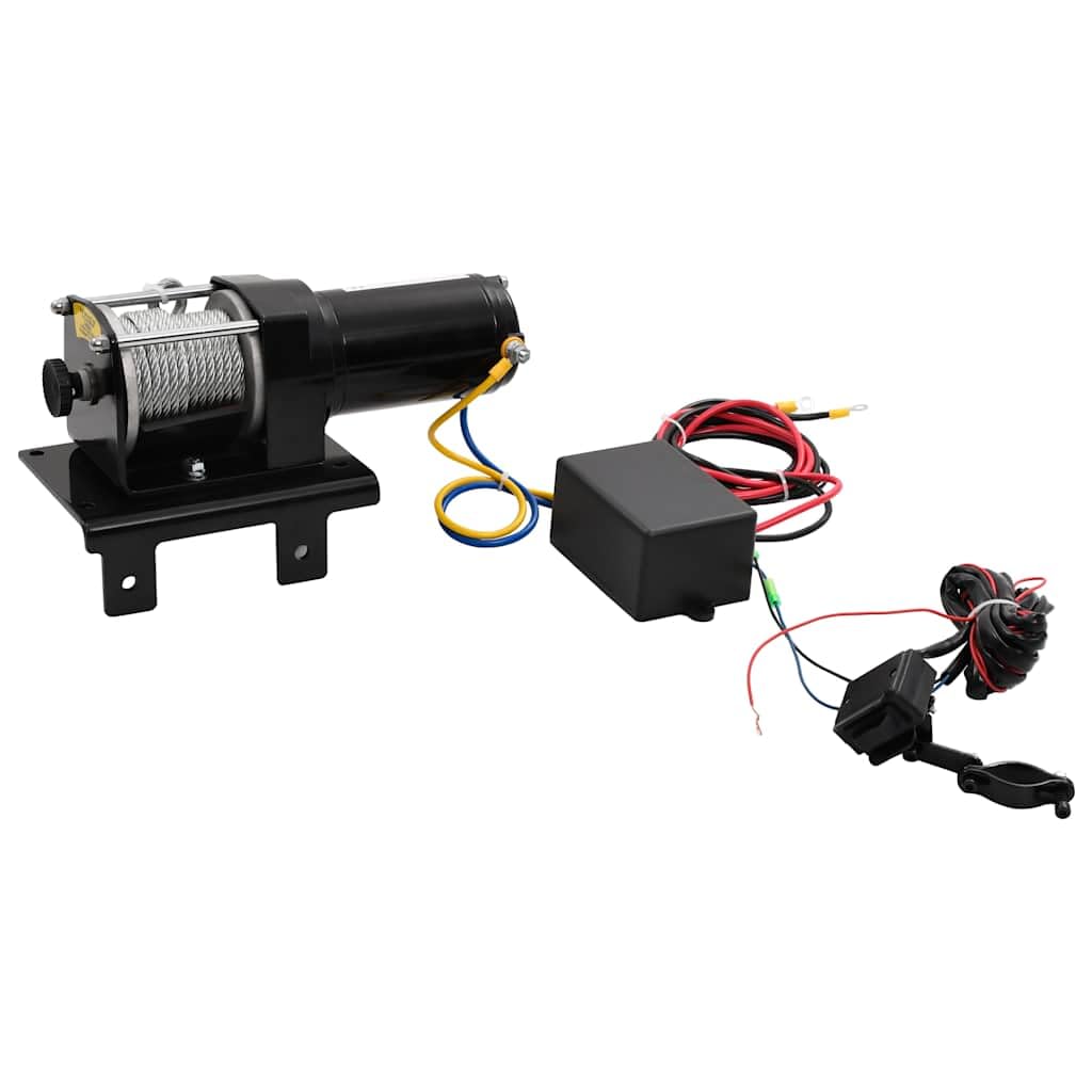 vidaXL Lier Elektrisch 12 V 1360 KG met Draadloze Afstandsbediening Katrol Hef