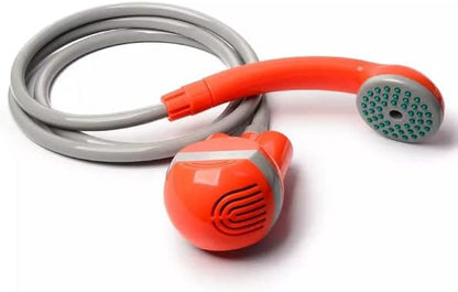 Draagbare campingdouche met 2200 mAh accu, USB-kabel, waterpomp, 1,8 m slang, zuignappen en haken, buitendouche voor kamperen, wandelen, reizen, tuin