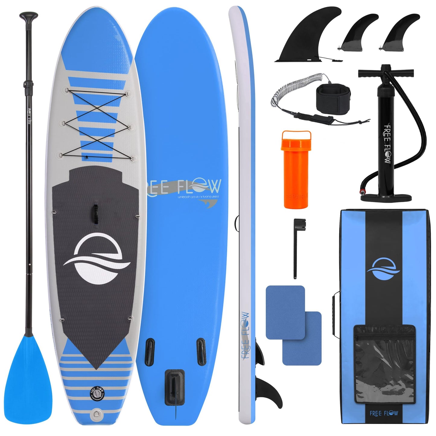 Opblaasbare SUP Board – Stand-Up Paddleboard – Peddelboard – Inflatable Paddleboard – Paddlebord Blauw – Anti-Slip Dek – 320 cm Lengte Met Accessoires - Blauw