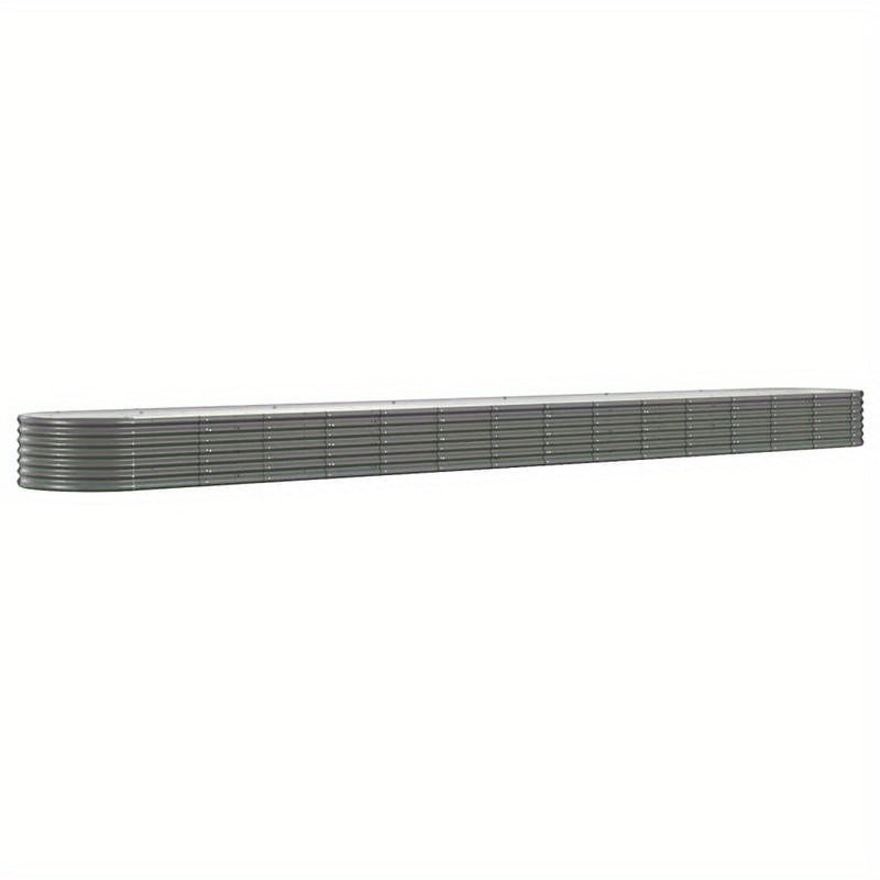 Verhoogde Plantenbak – Metaalbak – Kruidenbak – Bloembak – Tuinbak – Grijs – Roestvrij Poedercoating – 620x80x36 cm – Duurzaam Met Goede Drainage